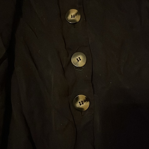 Zara Navy Blue Midi Dress with Button Detail - Picture 3 of 4